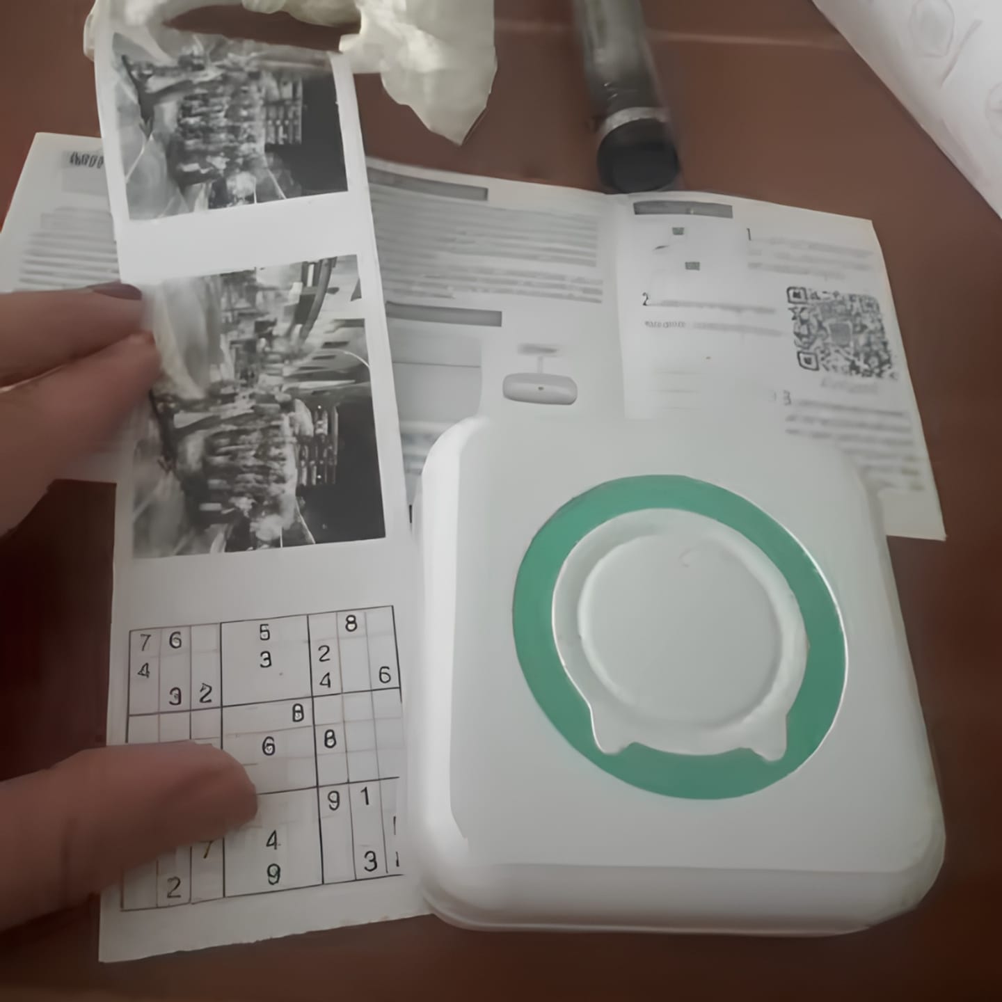 Customer photo review of Mini Impresora Térmica Portátil