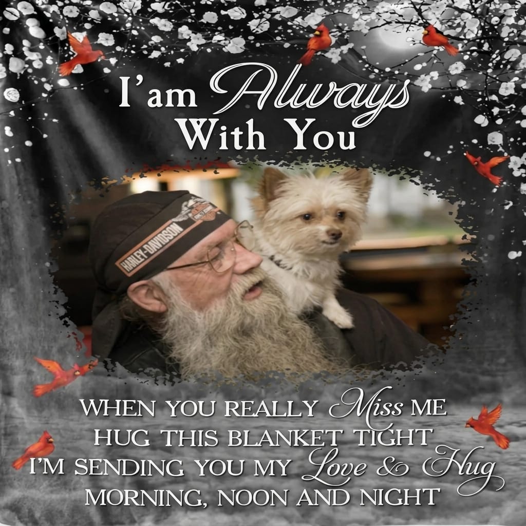 Customer photo review of I'm Always With You - Personalized Memory Photo Blanket