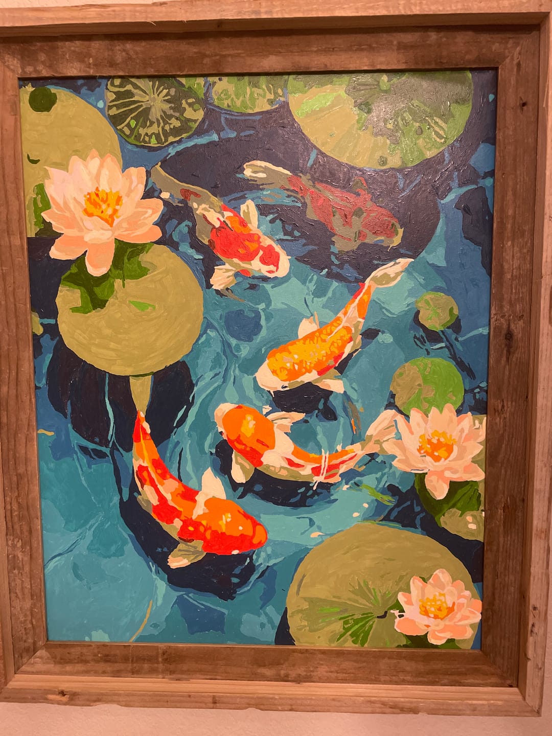 Customer photo review of Koi pond | Paint by Number