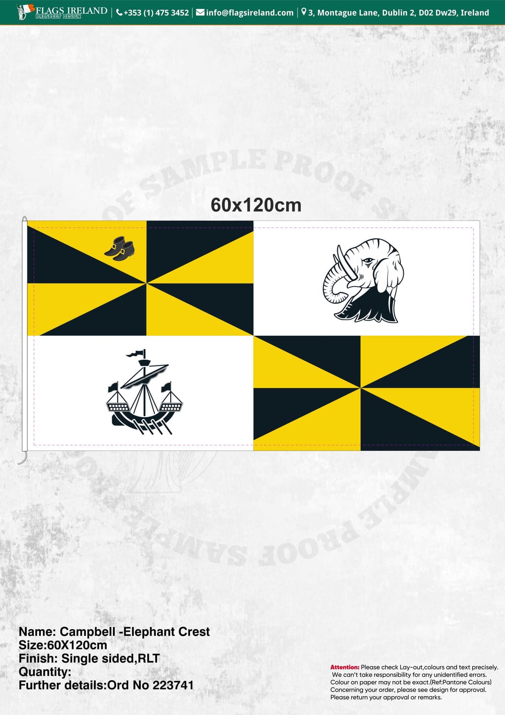 Customer photo review of Personalised Standard Flag