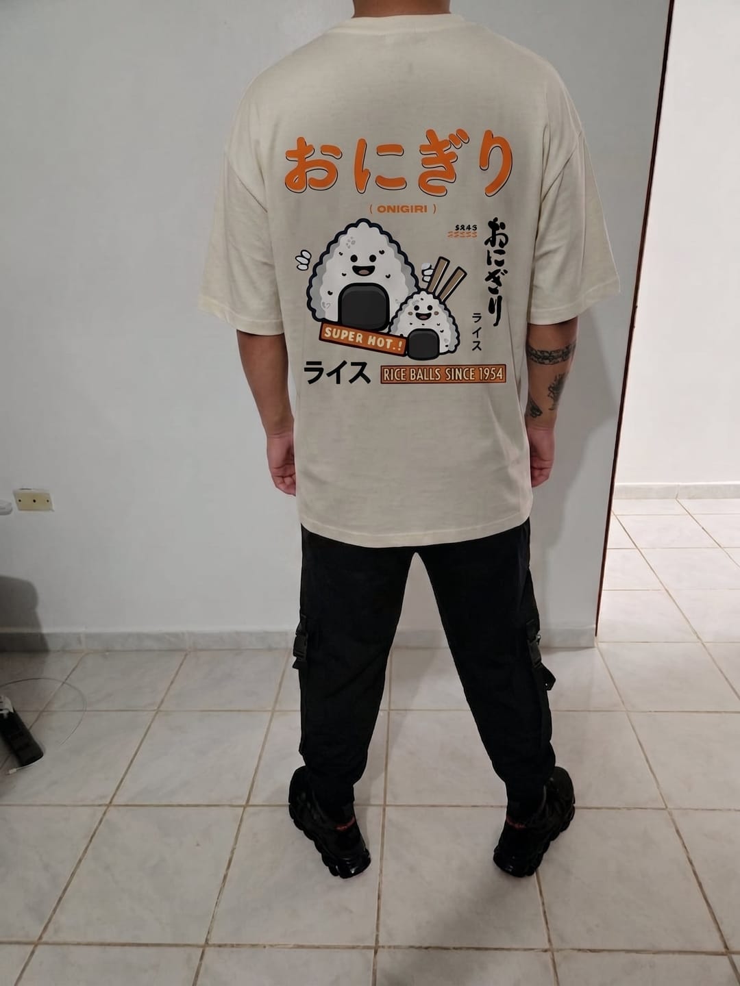Customer photo review of Rice Ball T-Shirt