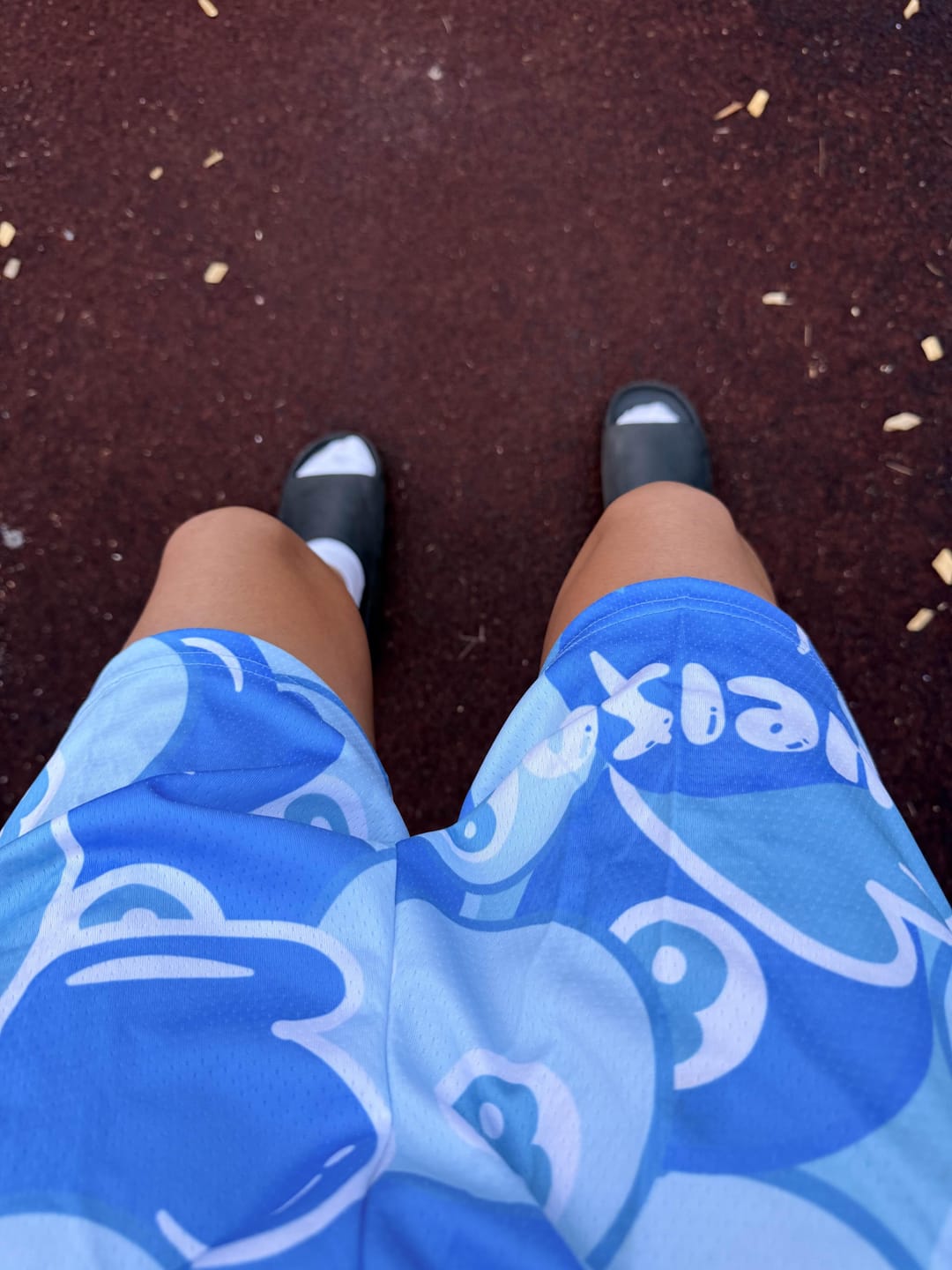 Customer photo review of BLUE 8 BALL SHORTS