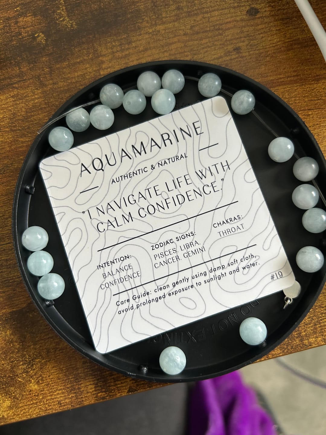 Customer photo review of Aquamarine Bracelet