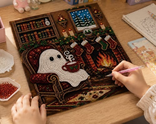 Customer photo review of Personalized 3D Pearl Art DIY Kit - For Home - Holiday Canvas