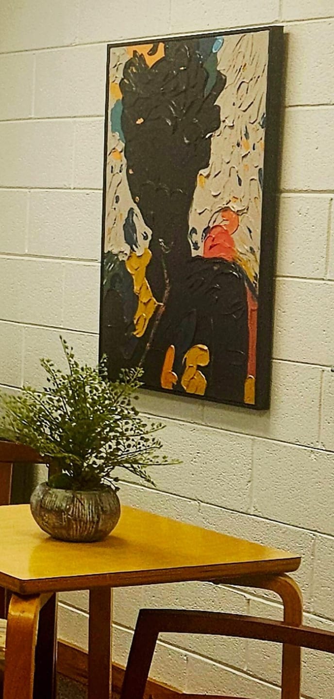 Customer photo review of Grace - Dark Abstract Portrait Wall Art
