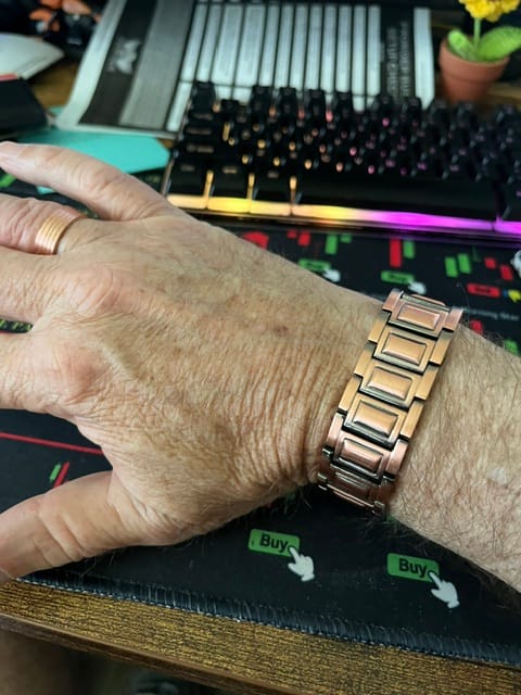 Customer photo review of Mens Adjustable Copper Magnetic Ring