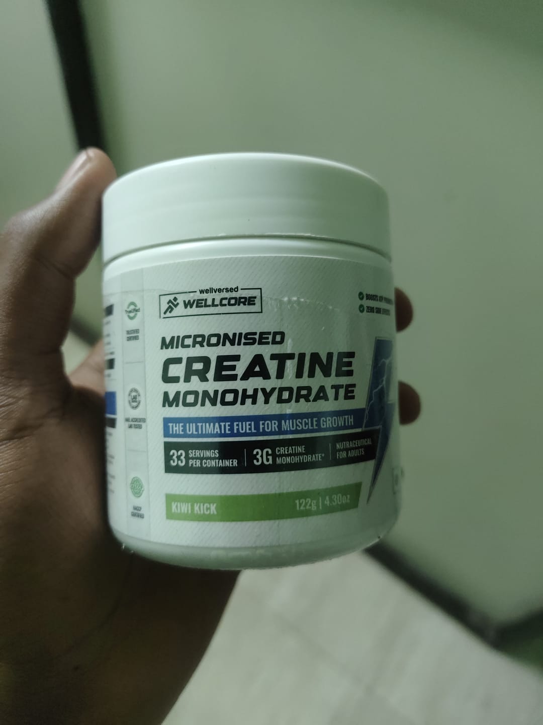 Customer photo review of Wellcore - Pure Micronised Creatine Monohydrate | Lemon Lime (149g, 33 servings)