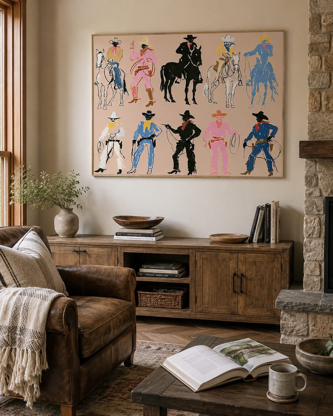 Customer photo review of Rodeo Lineup-Cowboy Figure Painting