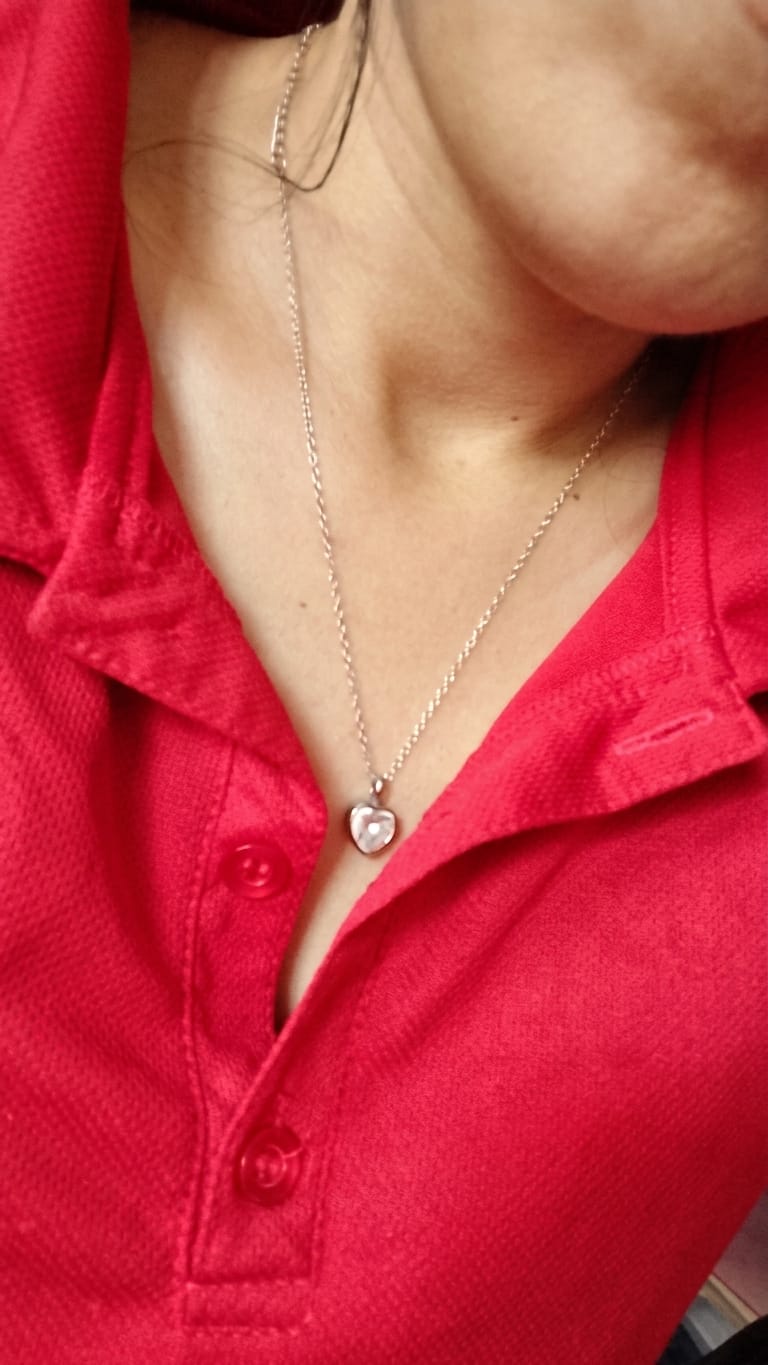 Customer photo review of Collar Amour Plata + Zirconia