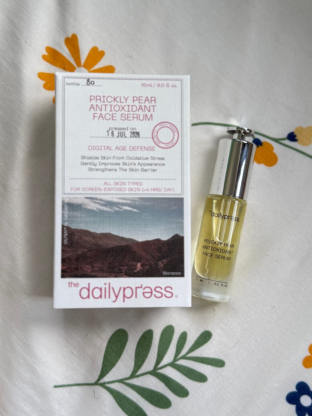 Customer photo review of Prickly Pear Antioxidant Face Serum