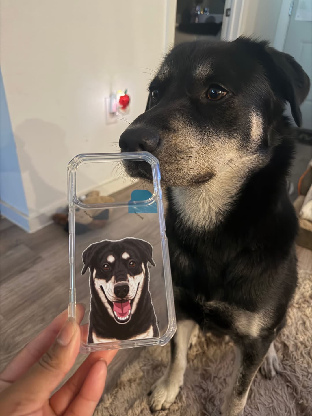 Customer photo review of Custom Pet Portrait Phone Cases