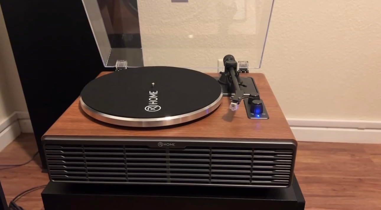Customer photo review of XJ-H03 All-in-One Bluetooth Vinyl Record Player with Speakers – Warm Vintage Sound