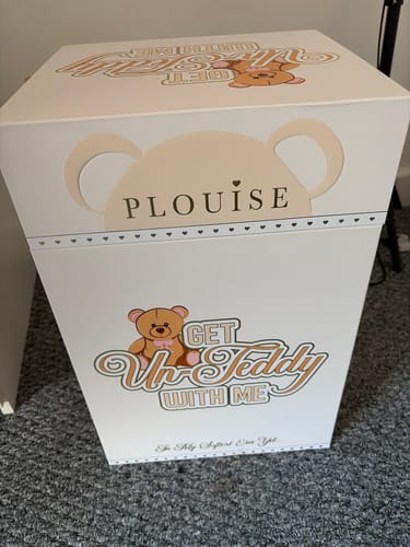 Customer's Get Unteddy With Me Full PR Box Set, featuring a large white box with teddy branding and logo.