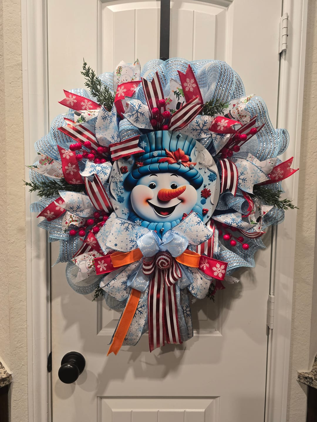 Customer photo review of Winter Sign, Snowman Sign, DECOE-4803, 10" Metal Round