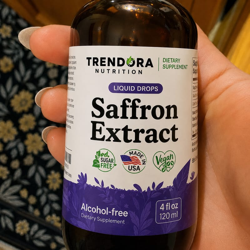Customer photo review of Trendora Nutrition Saffron Extract Liquid Drops