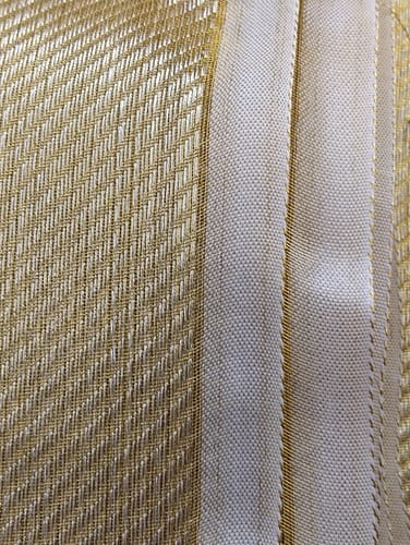 Customer photo review of Gold Zari Tissue Silk Banarasi Fabric