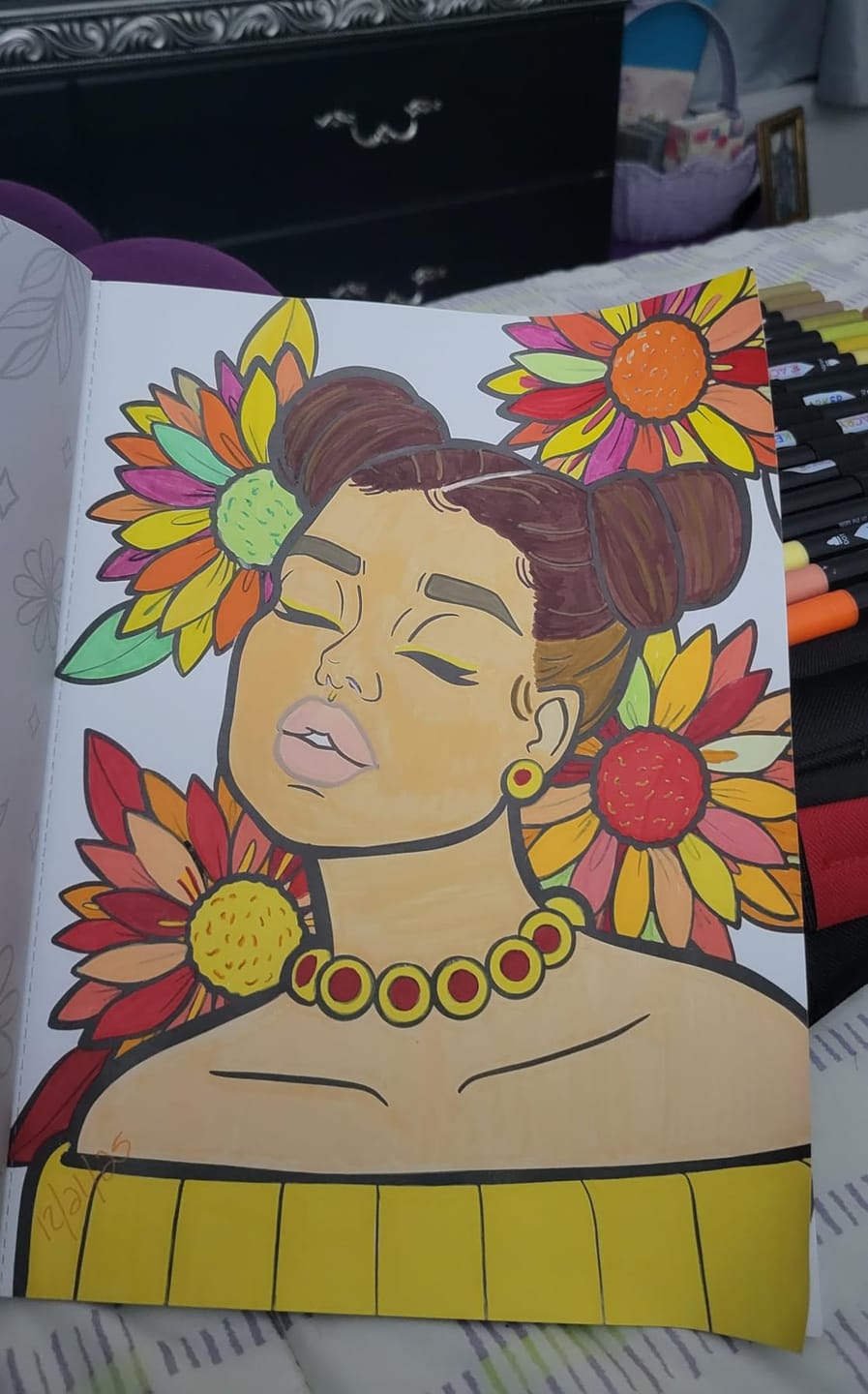 Customer photo review of Rest and Reflect Adult Coloring Book