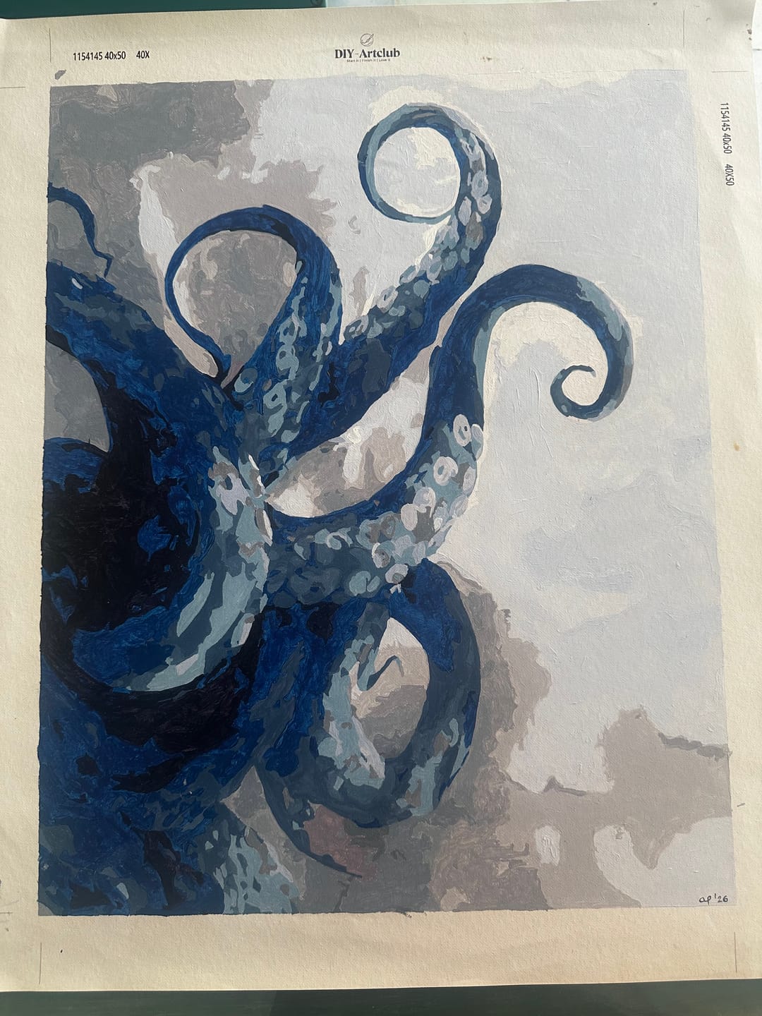 Customer photo review of Tentacles | Paint by Number