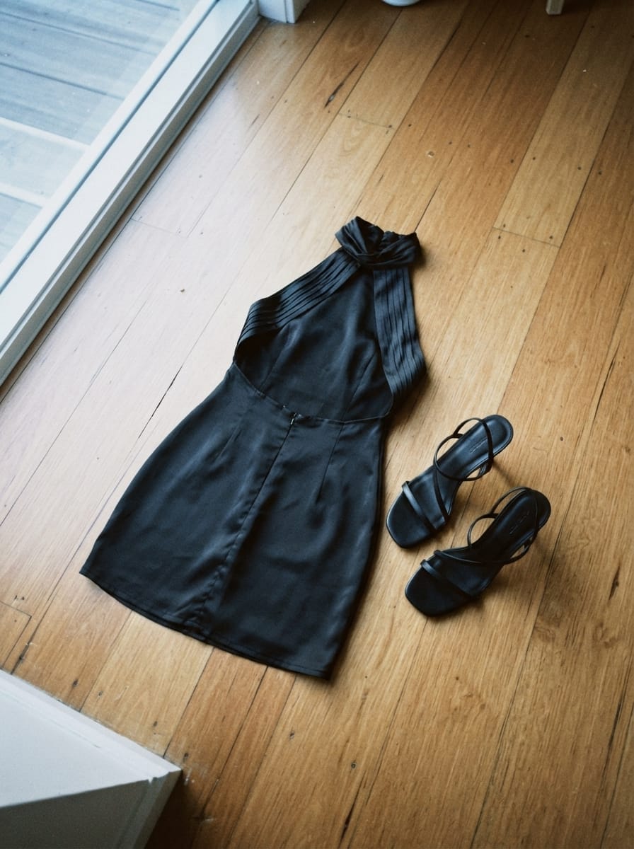 Customer photo review of Sitting Pretty Mini Dress - Onyx