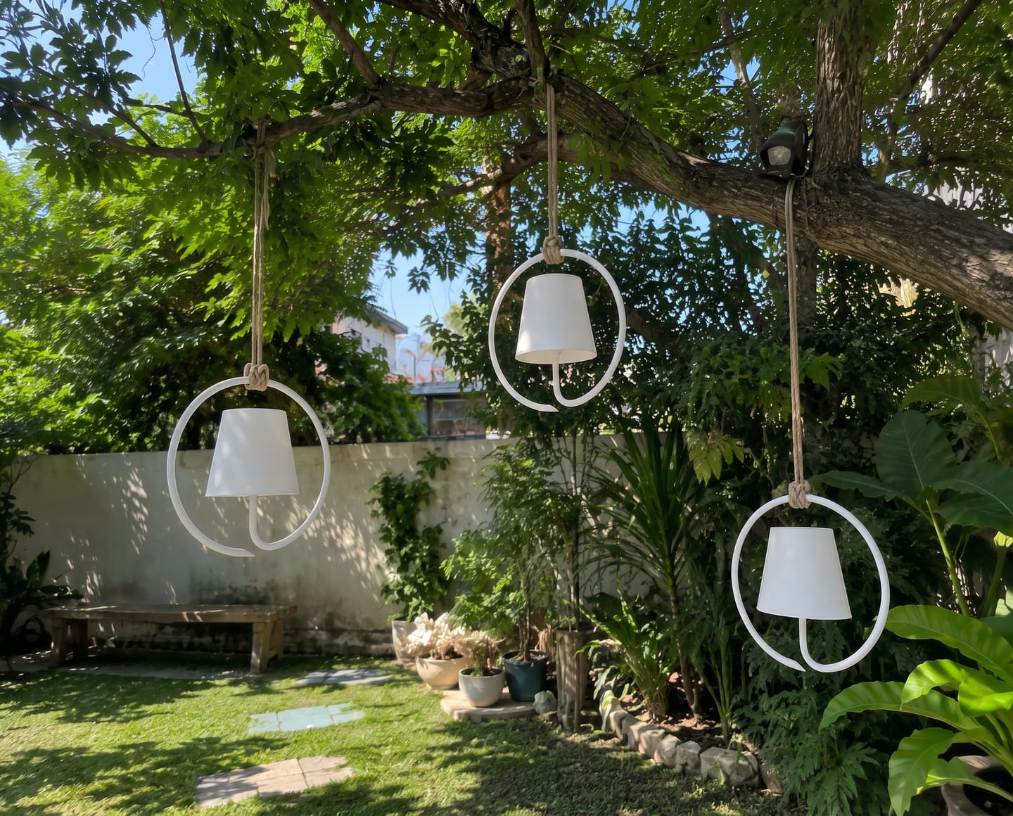 Customer photo review of Outdoor Rechargeable Pendant Light