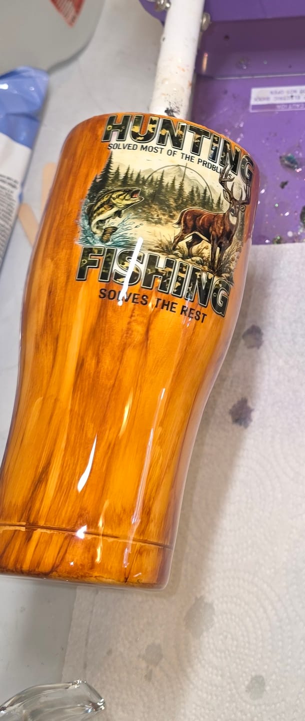 Customer photo review of Hunting Fishing UV DTF Decal