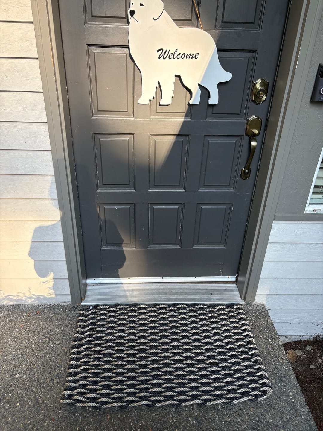Customer photo review of Sage + Mushroom + Blue Spruce Doormat