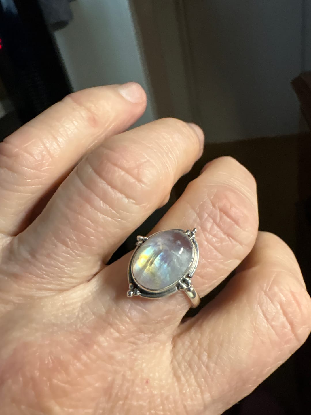 Customer photo review of Etheral Moonstone Ring