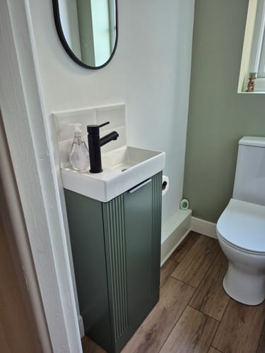 Customer photo review of Brantley - Black Mono Basin Mixer Tap Inc P/B Waste