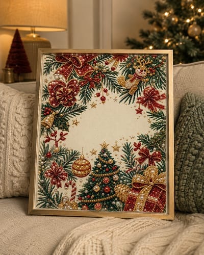 Customer photo review of Personalized 3D Pearl Art DIY Kit - For Home - Holiday Canvas
