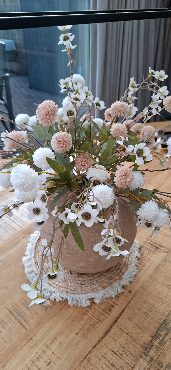 Customer photo review of Wax Arrangement - Beige mix