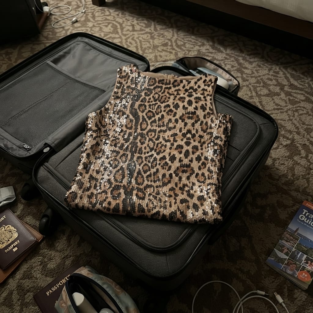 Customer photo review of Irina Leopard Mini Dress