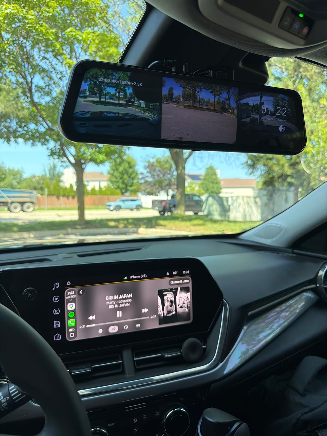 Customer photo review of WOLFBOX G900TriPro Bumper Version 3 Channel Rearview Mirror