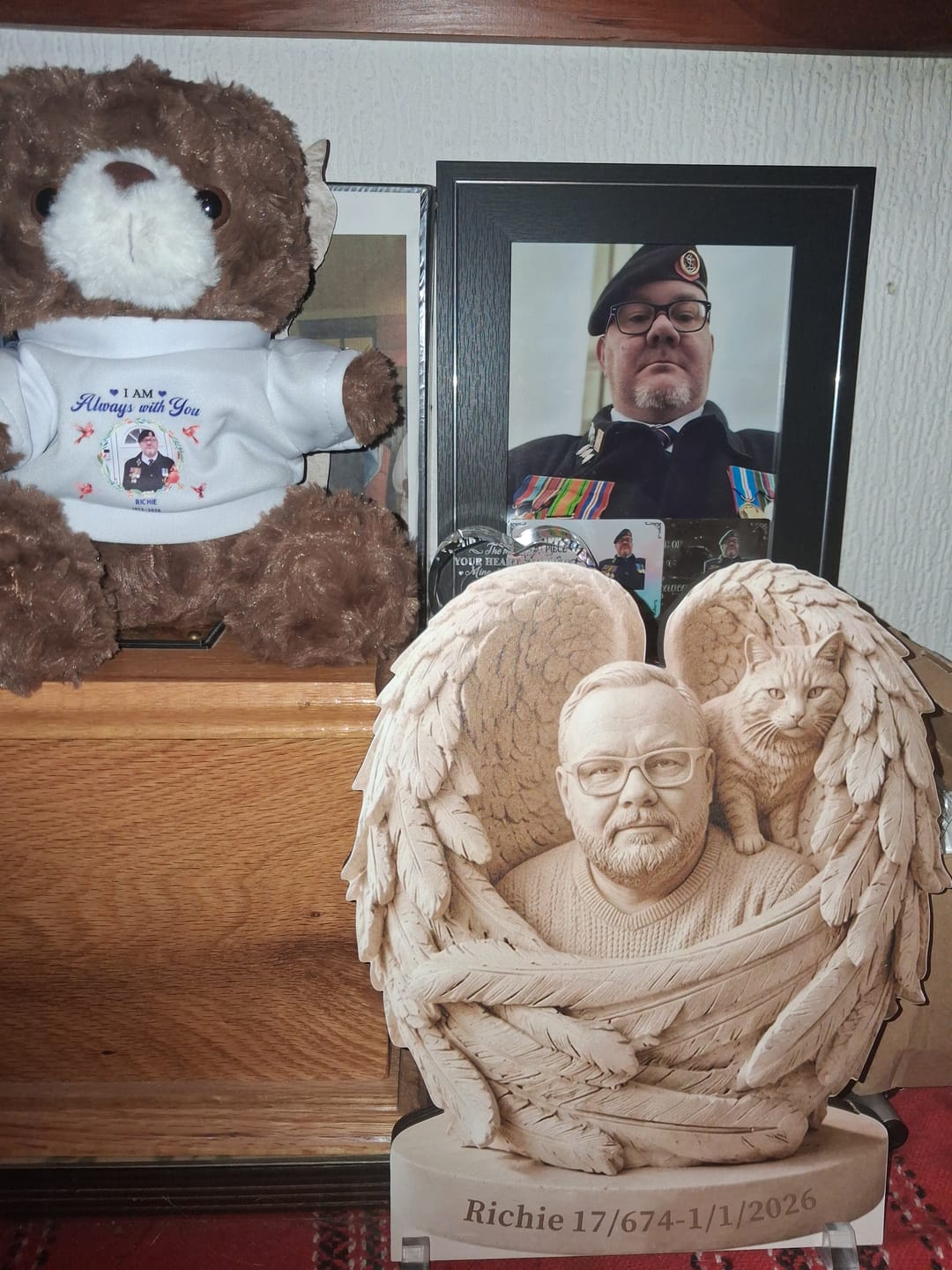 Customer photo review of I'm Always With You - Personalized Memorial Teddy Bear