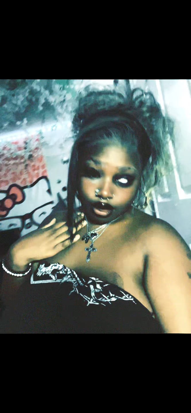 Customer photo review of Halloween White out Colored Contact Lenses