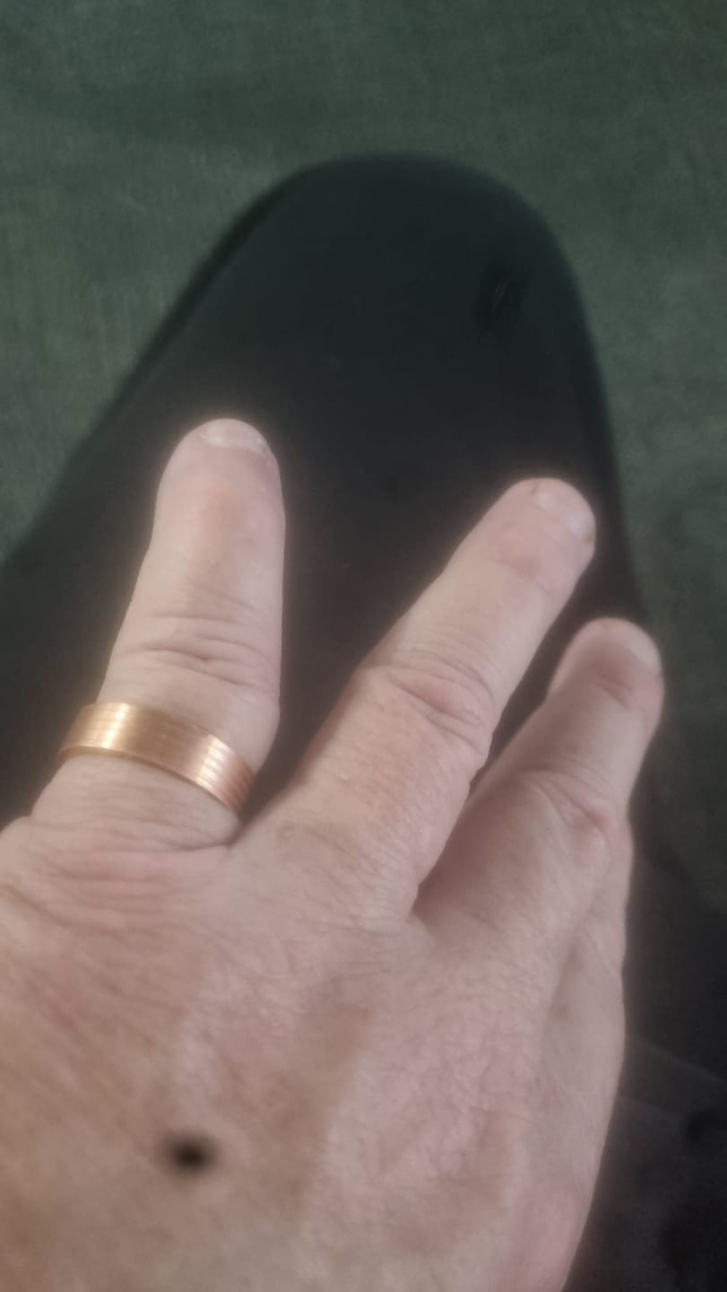 Customer photo review of Mens Adjustable Copper Magnetic Ring