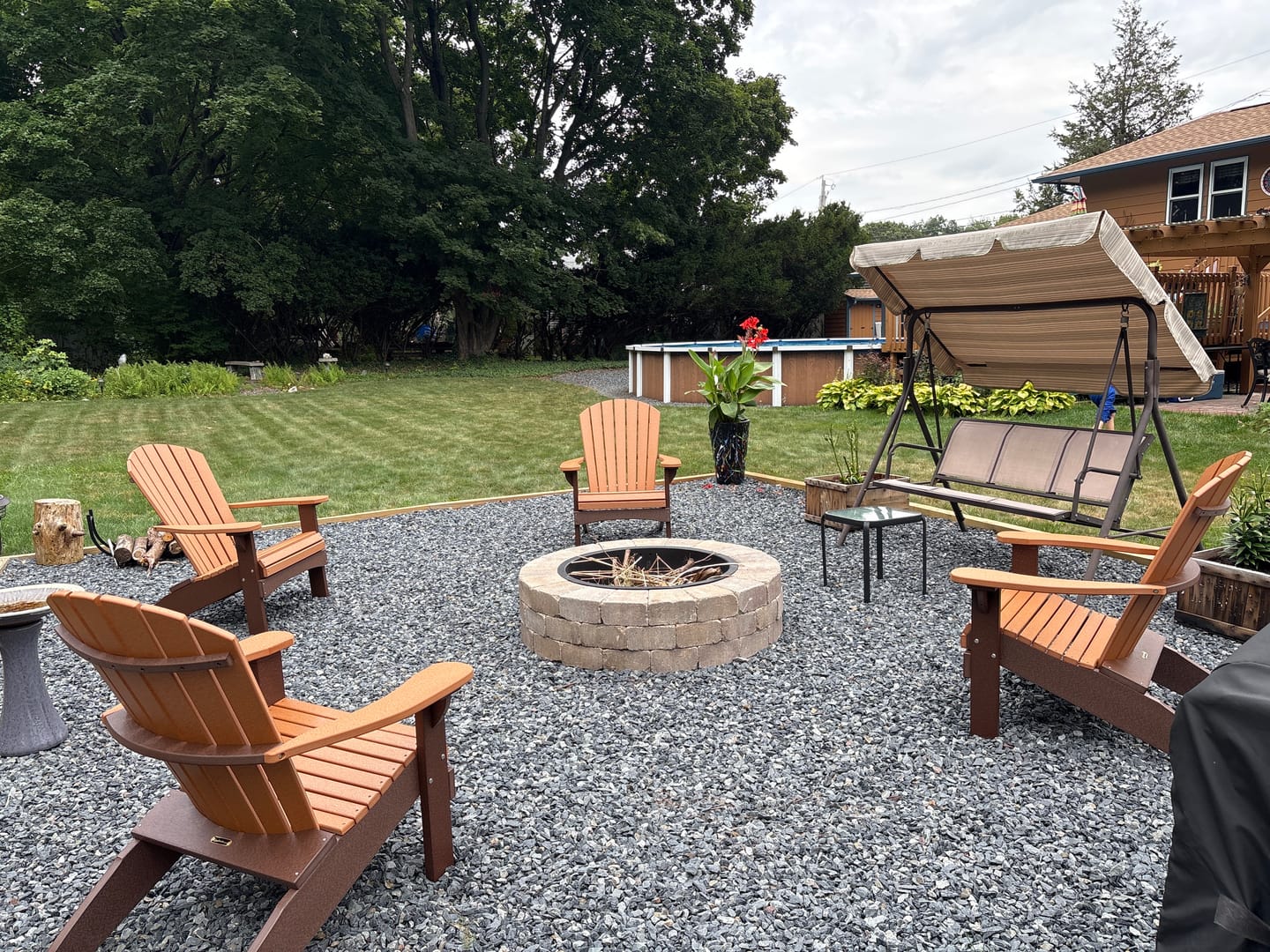 Customer photo review of Set of 4 Adirondack Chairs Original King Size