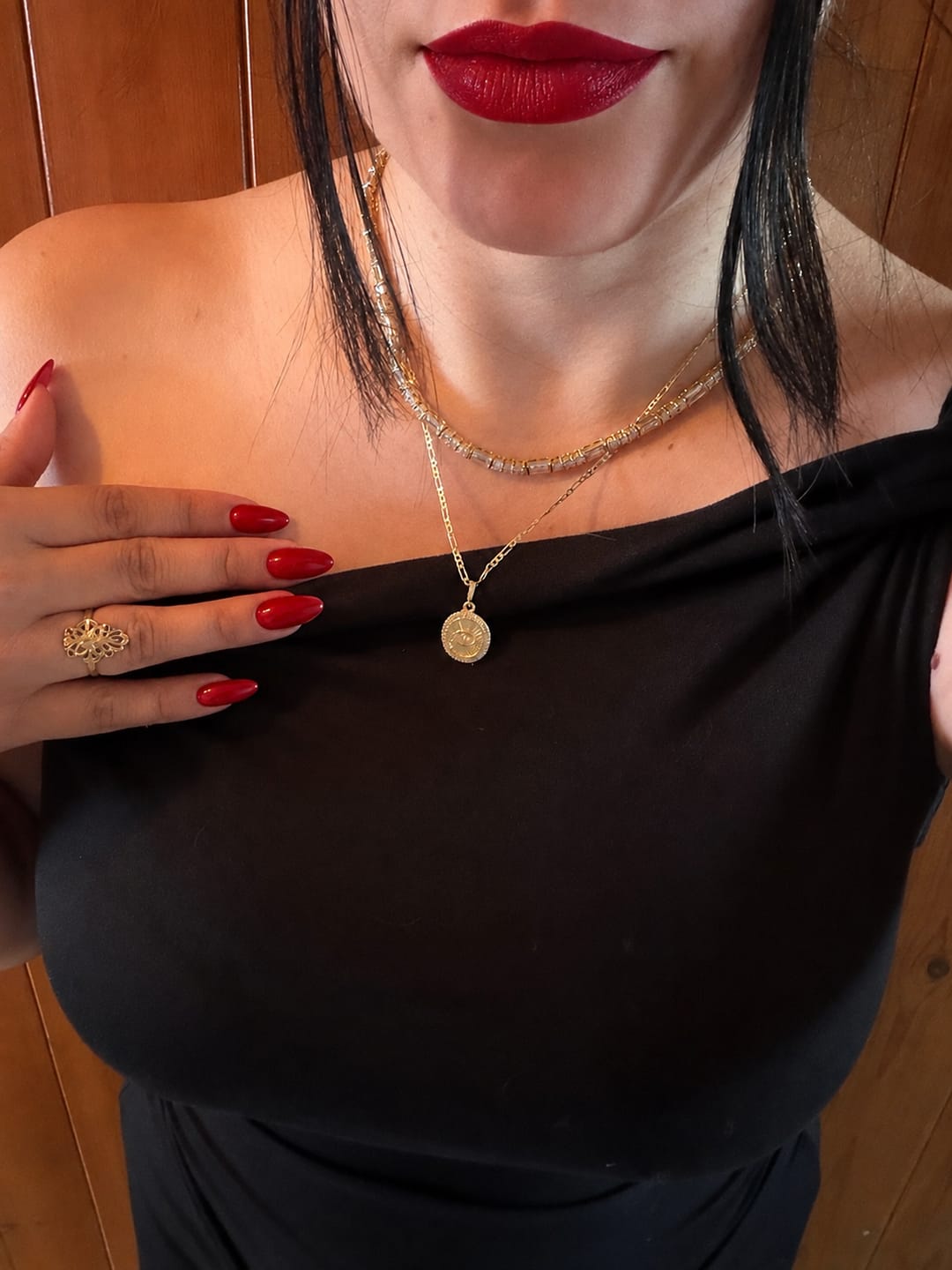 Customer photo review of Evil Eye Necklace