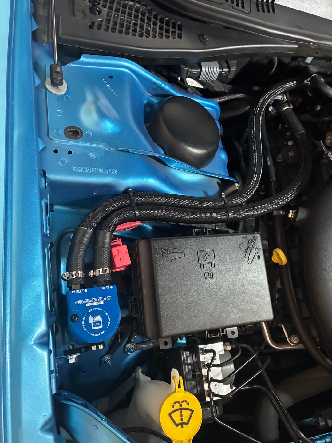 Customer photo review of NON SUPERCHARGED Charger/Challenger/300 Catch Can Kit