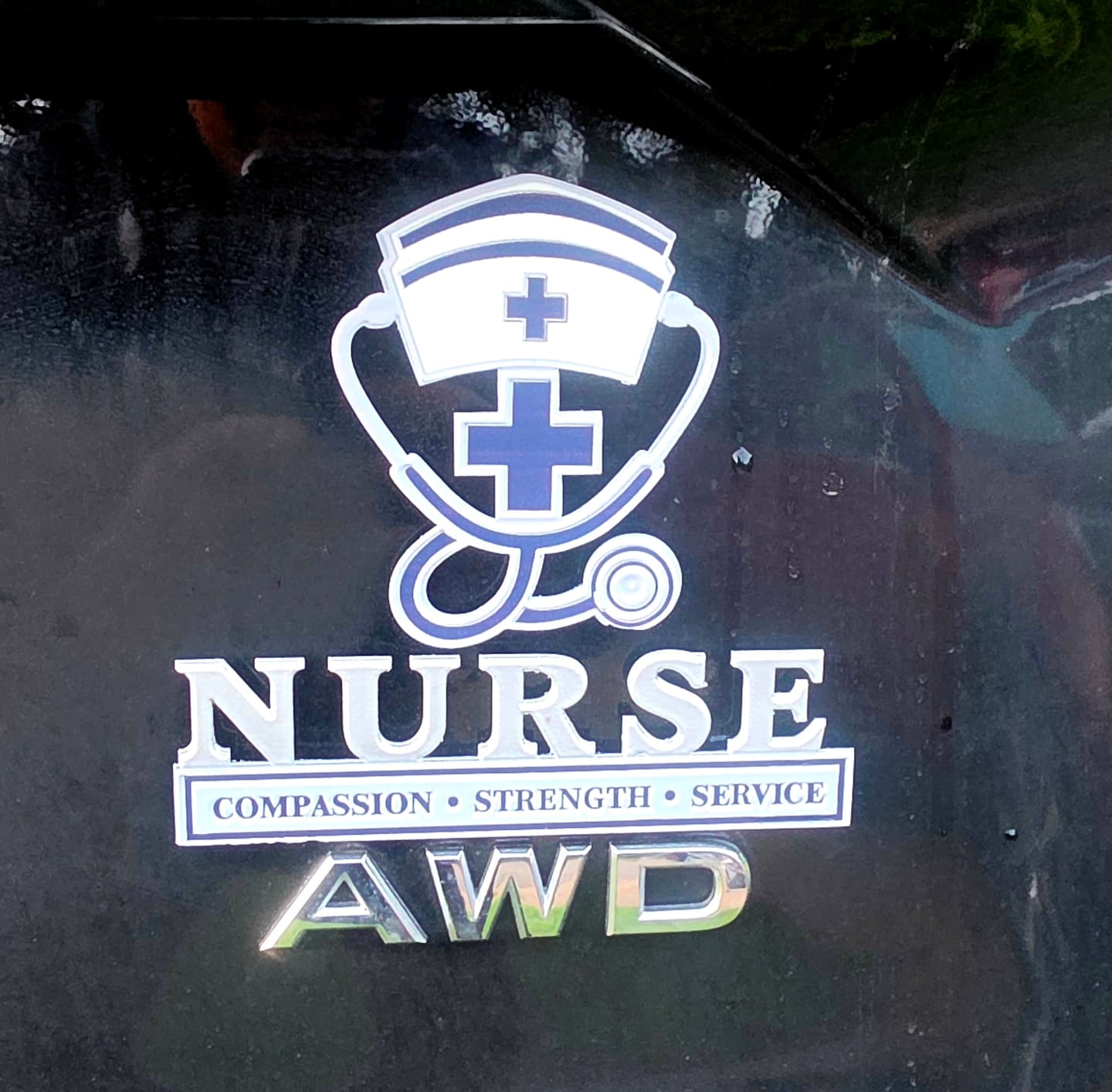 Customer photo review of 🏆Last Day Promo: 49% OFF! 💉Nurse Compassion Strength Service Car Emblem Metal Badge
