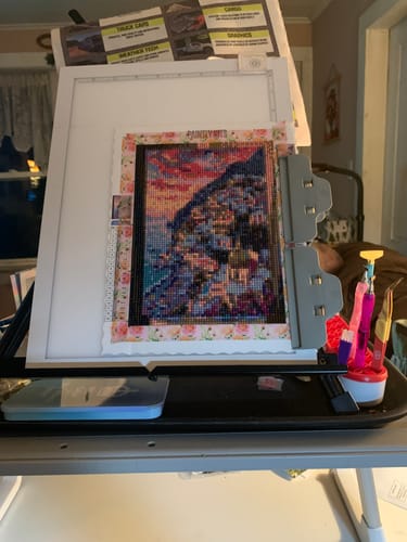 Customer photo review of Positano Amalfi Sunset (Diamond Painting)