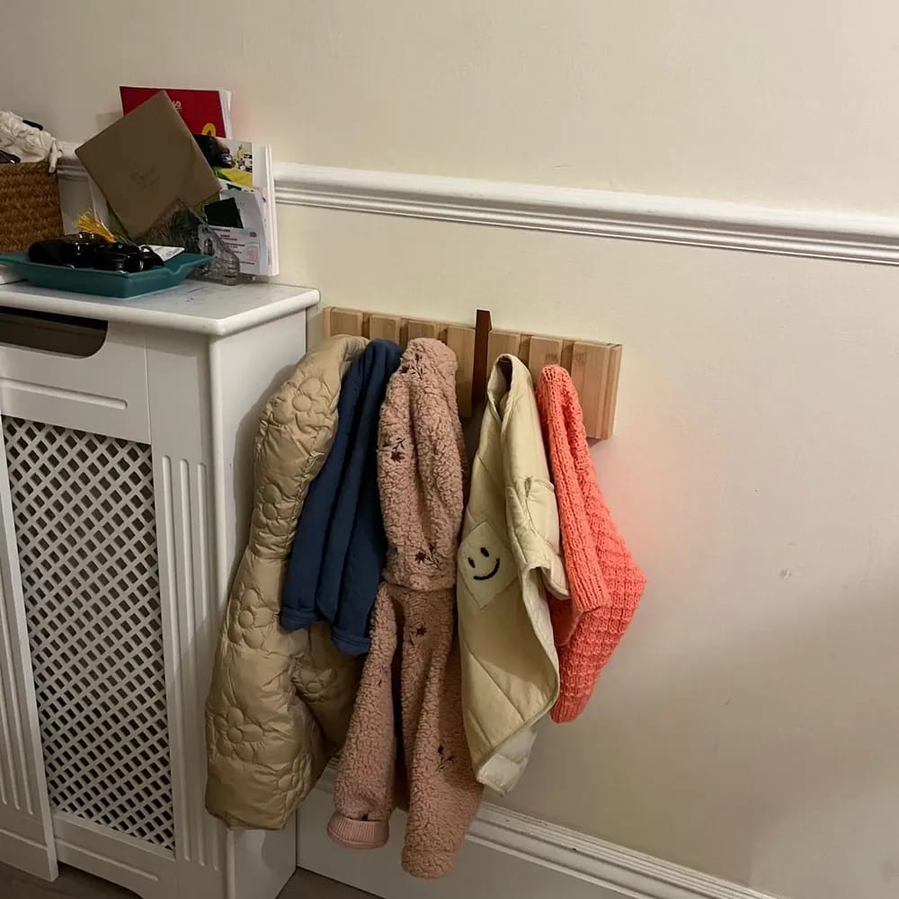 Customer photo review of Premium Solid Wood Piano Wall Hook Rack