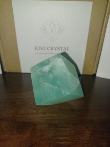 Customer photo review of Natural Crystal Green Fluorite Cube