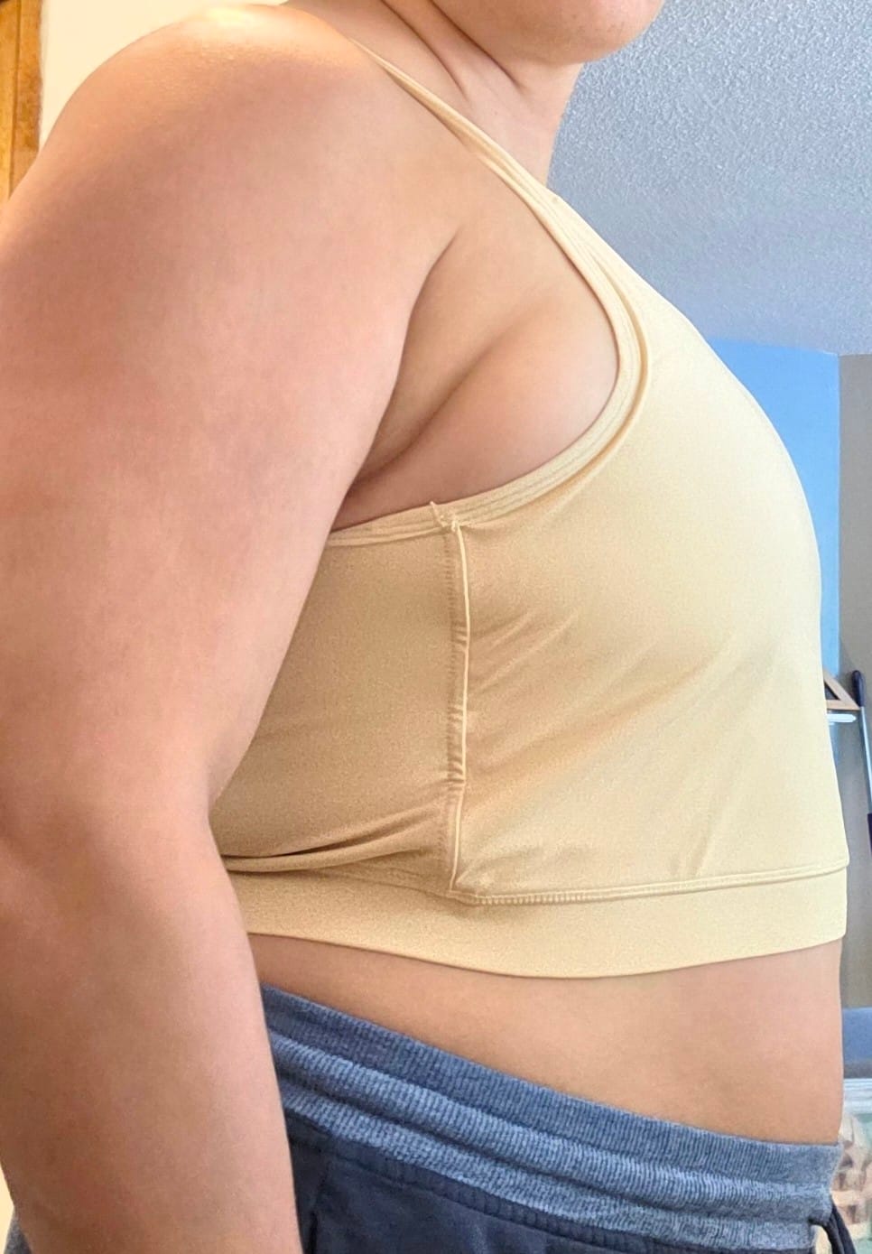 Customer photo review of Mesh Back Comfort Band Binder Beige