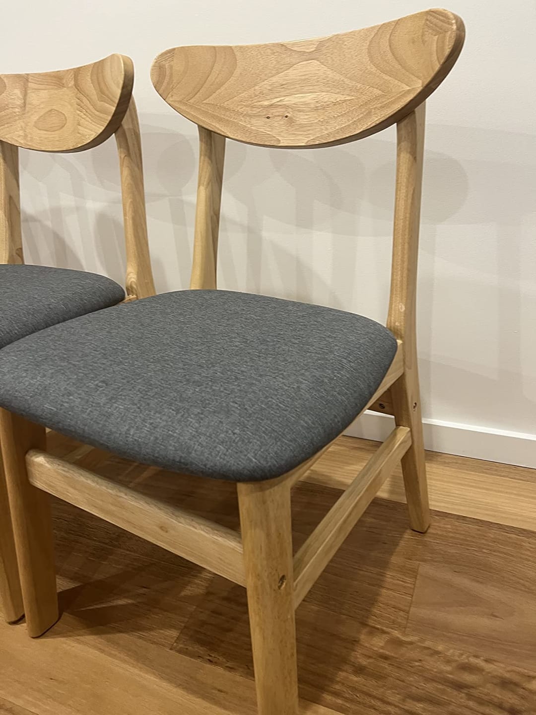 Customer photo review of 2xDining Chairs Kitchen Chair Brown 2Pack