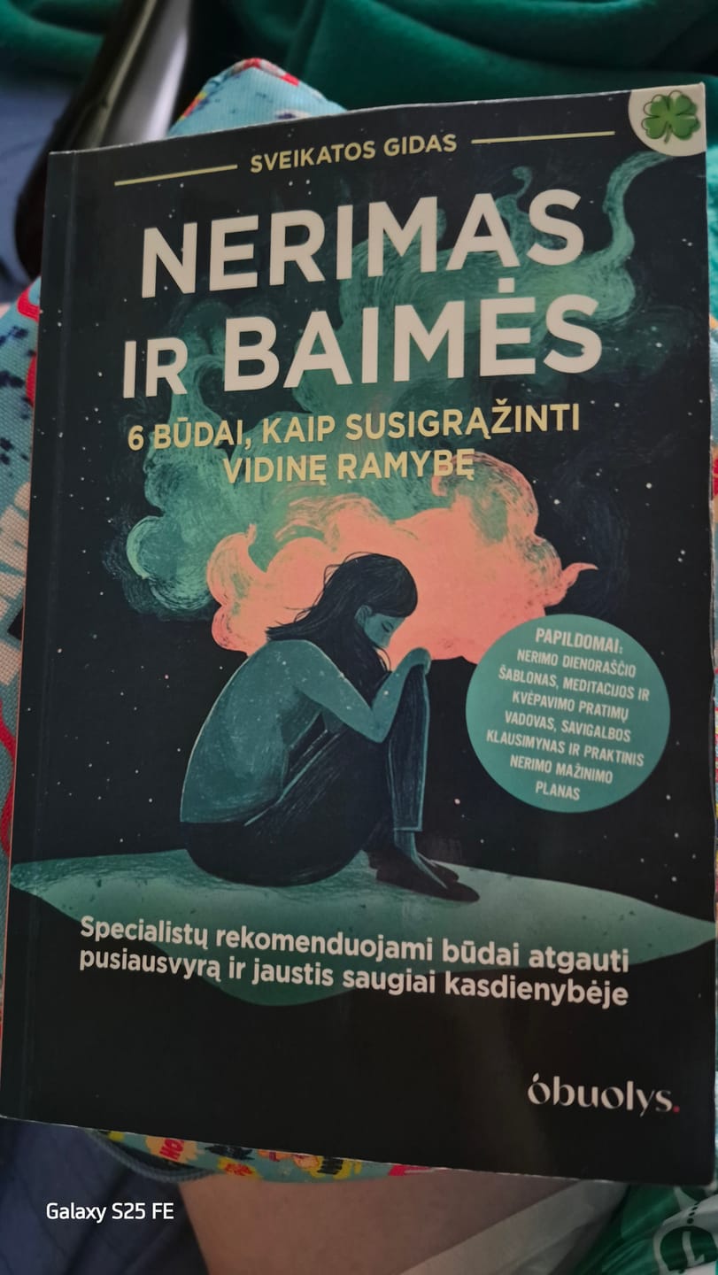 Customer photo review of Nerimas ir baimės: 6 būdai, kaip susigrąžinti vidinę ramybę – praktinis savipagalbos vadovas