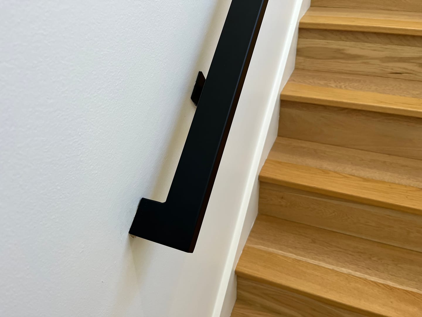 Customer photo review of Metal Handrail with Wall Return (L Shape)
