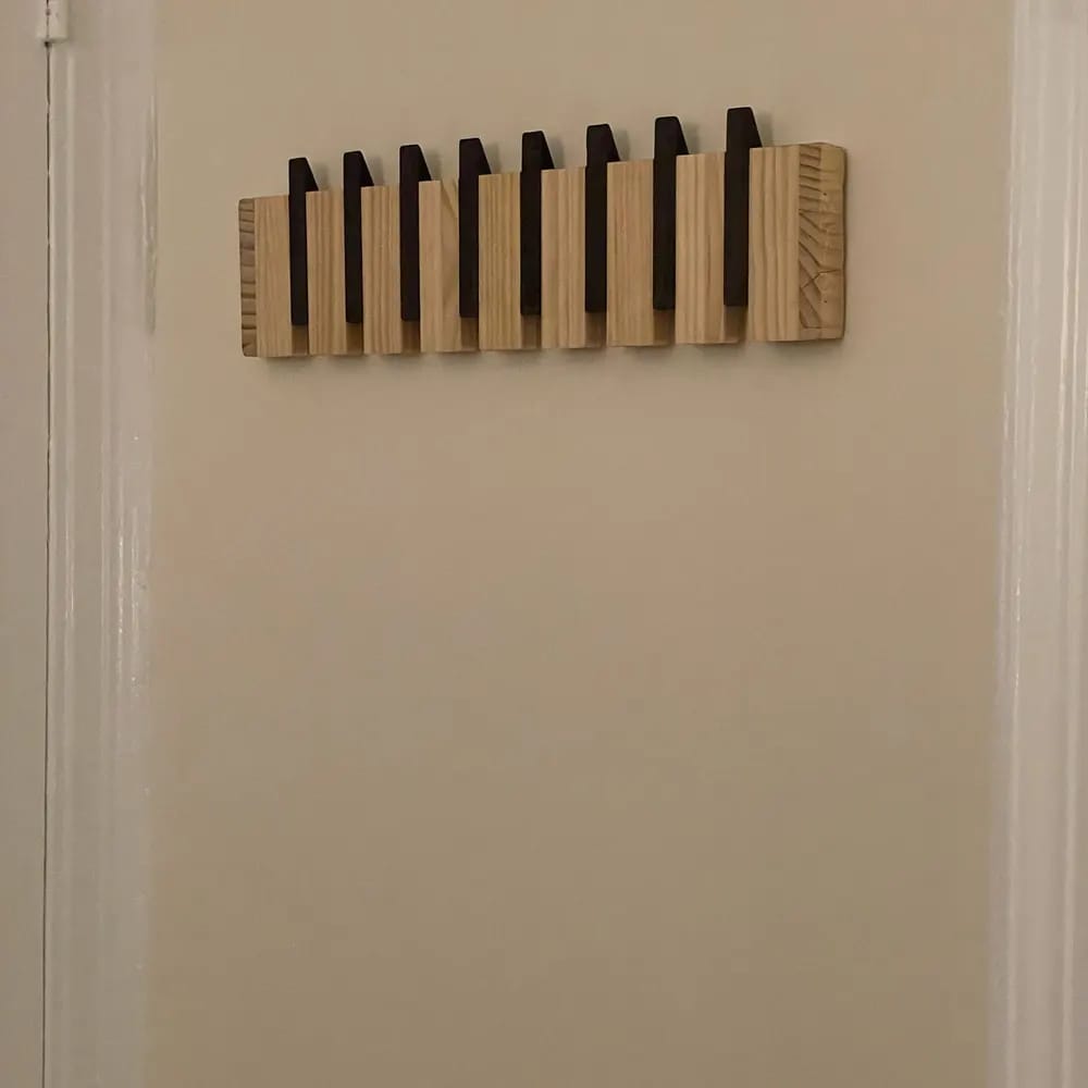 Customer photo review of Premium Solid Wood Piano Wall Hook Rack