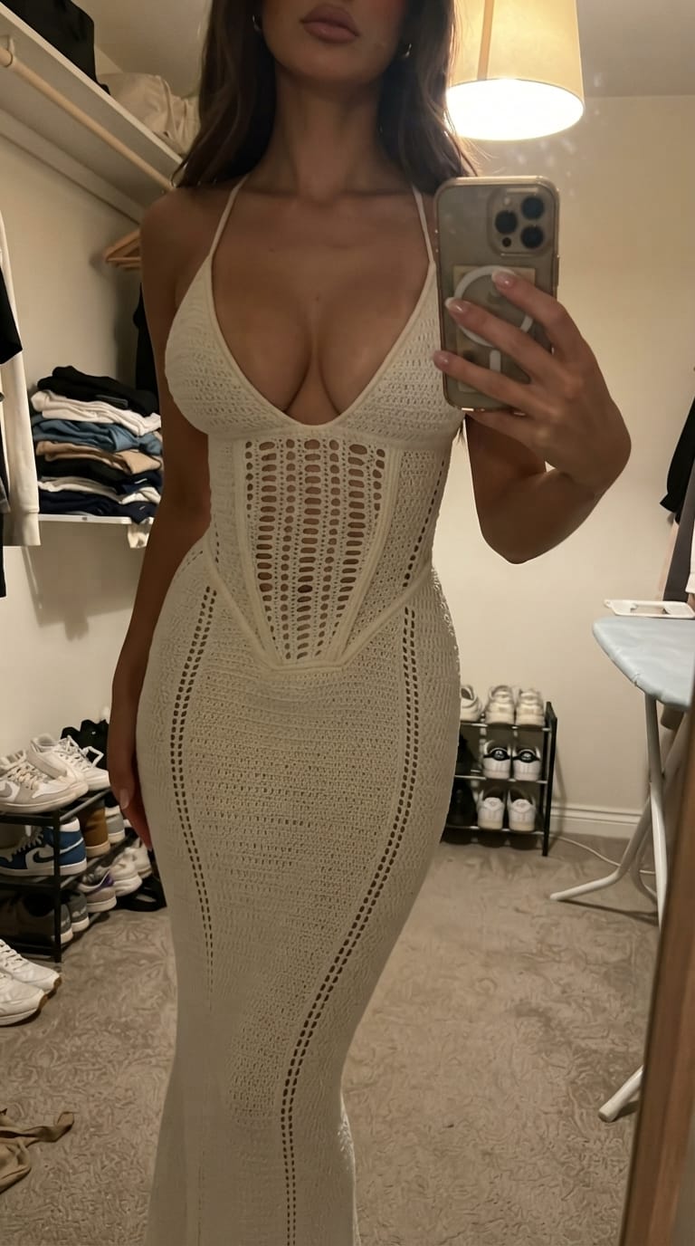 Customer photo review of Xena Maxi Dress - White