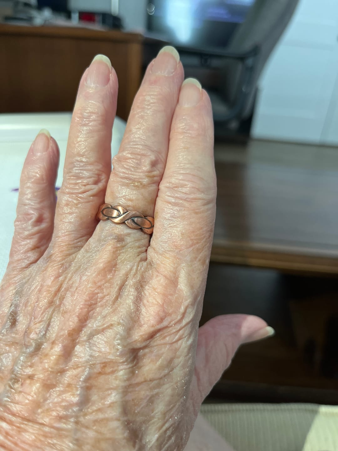 Customer photo review of Ladies Adjustable Copper Magnetic Ring