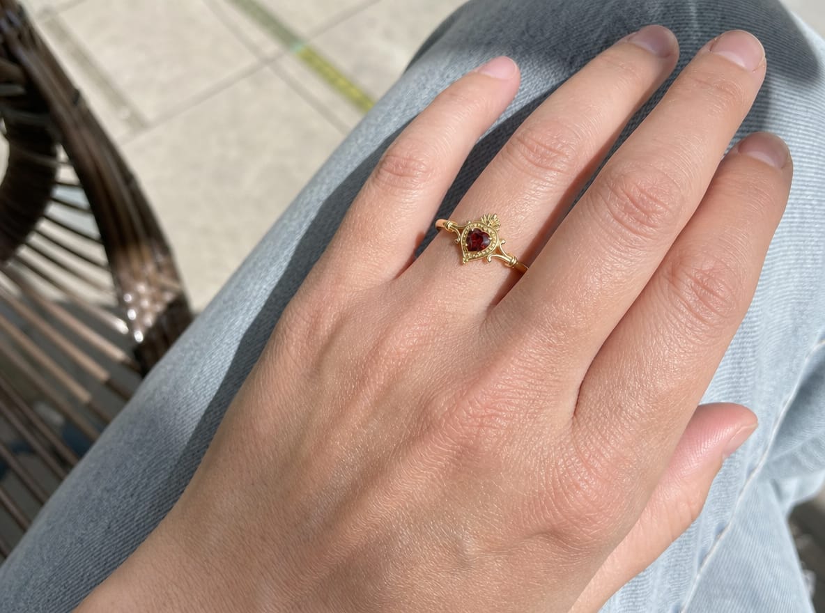 Customer photo review of Sacred Heart Devotion Ring